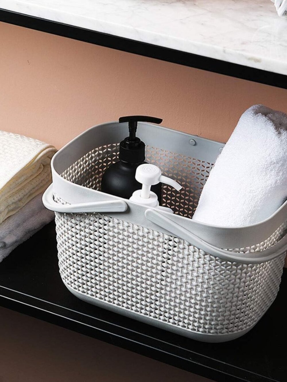 Plastic Organizer Storage Baskets with Handles, Shower Caddy Bins Organizer for - Picture 5 of 7